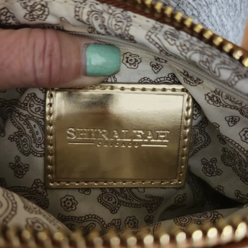 Shiraleah Tan Leather Wristlet and Crossbody with Zipper NEW